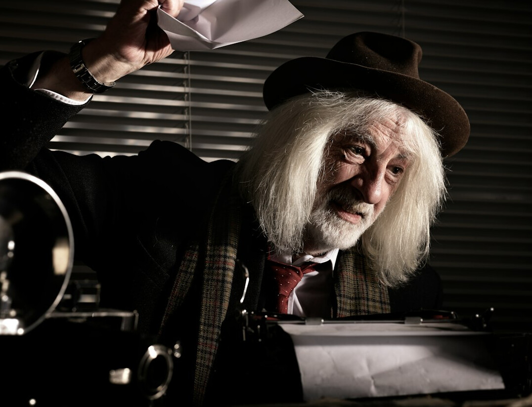 detective examining clues