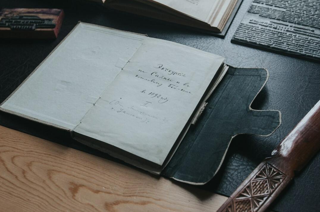 open book with clues